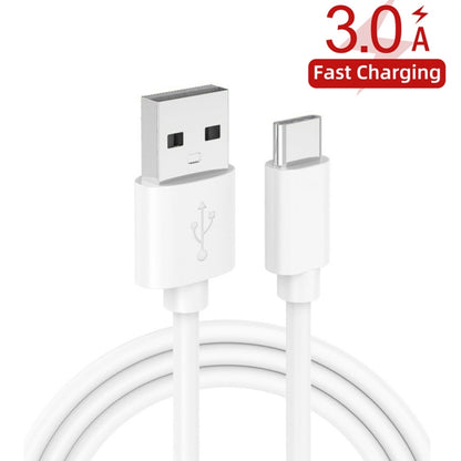 TE-005 QC3.0 18W USB Fast Charger with 1m 3A USB to Type-C Cable, US Plug(Black) by buy2fix