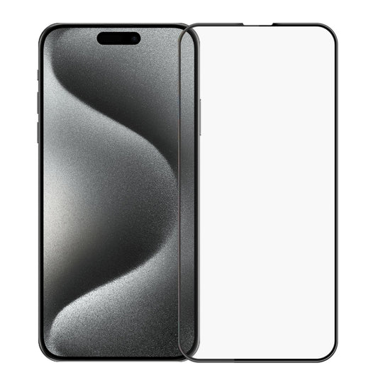 For iPhone 15 Pro MOFI 9H 3D Explosion-proof Curved Screen Tempered Glass Film(Black) - iPhone 15 Pro Tempered Glass by MOFI | Online Shopping UK | buy2fix