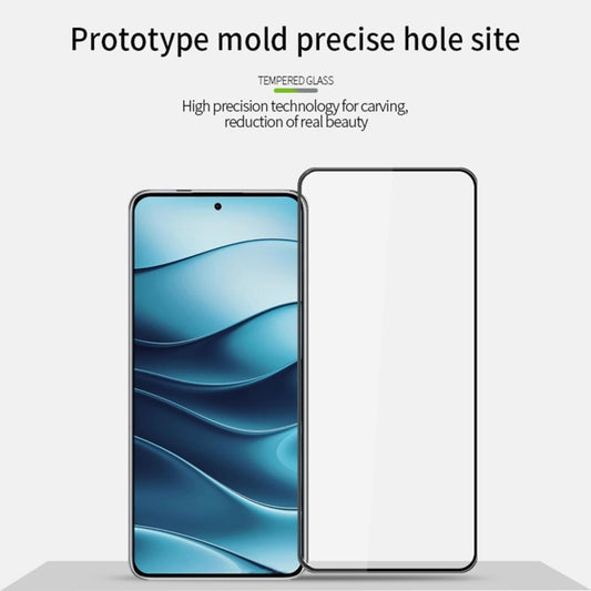 For Xiaomi Redmi Note 14 5G MOFI 9H 3D Explosion-proof Tempered Glass Film(Black) - Note 14 Tempered Glass by MOFI | Online Shopping UK | buy2fix