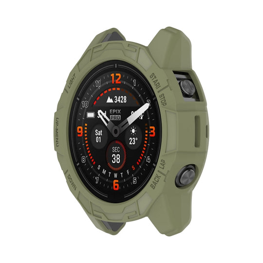 For Garmin Epix Pro 51mm / Fenix 7X / 7X Pro ENKAY Hat-Prince TPU Armor Designed Watch Protective Case(Dark Green)
