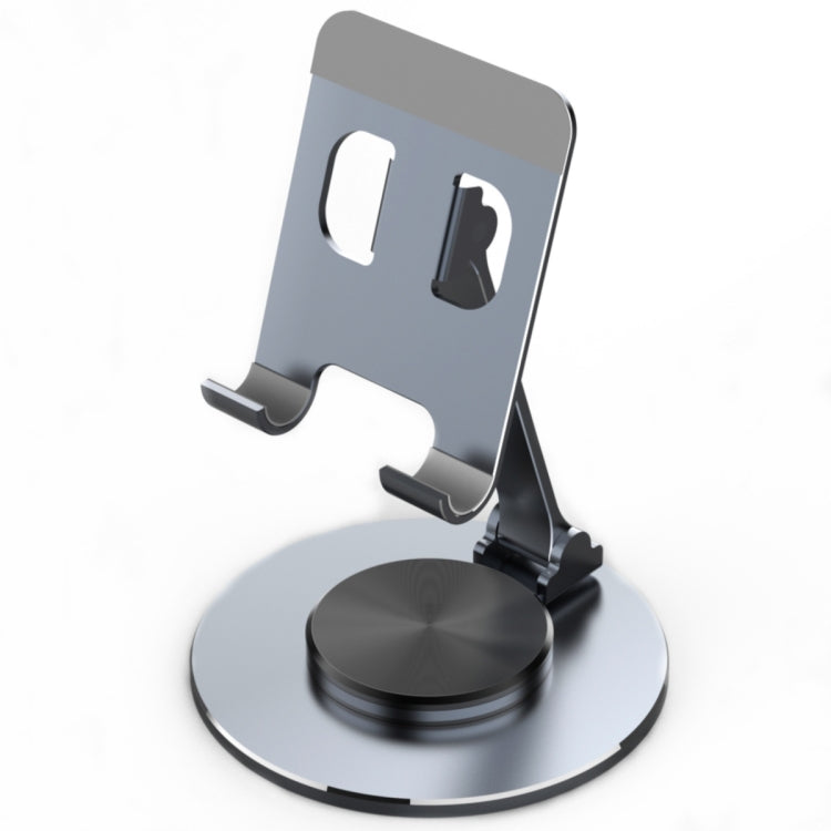 019 360 Degree Rotation Aluminum Alloy Desktop Phone Tablet Holder(Gray) - Desktop Holder by buy2fix | Online Shopping UK | buy2fix