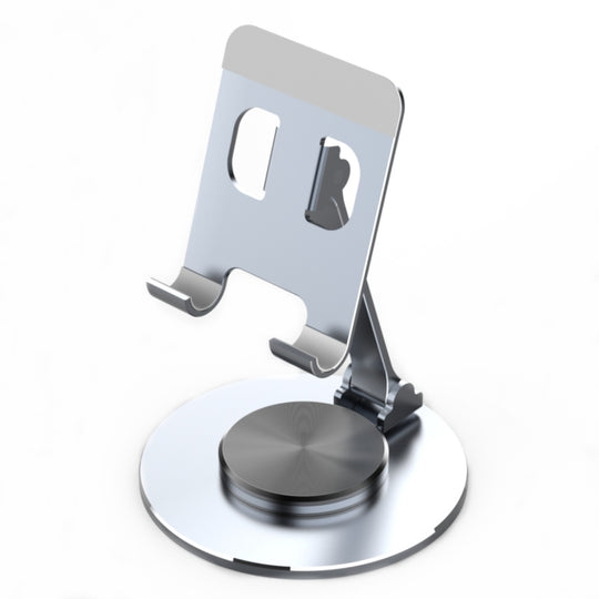 019 360 Degree Rotation Aluminum Alloy Desktop Phone Tablet Holder(Silver)