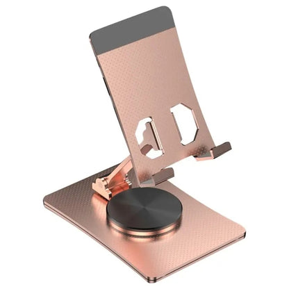 Aluminum Alloy Adjustable Folding Desktop Phone Holder(Rose Gold) - Desktop Holder by buy2fix | Online Shopping UK | buy2fix