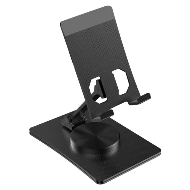 Aluminum Alloy Adjustable Folding Desktop Phone Holder(Black) - Desktop Holder by buy2fix | Online Shopping UK | buy2fix