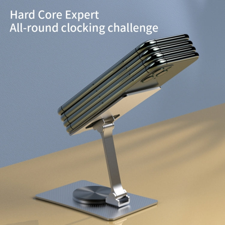 Aluminum Alloy Adjustable Folding Desktop Phone Holder(Silver) - Desktop Holder by buy2fix | Online Shopping UK | buy2fix