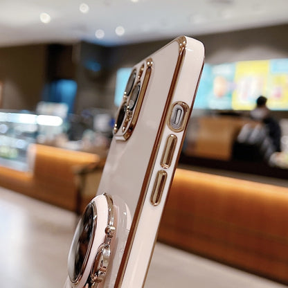 For iPhone 16 Pro Electroplating Astronaut Holder Phone Case(Green) by buy2fix