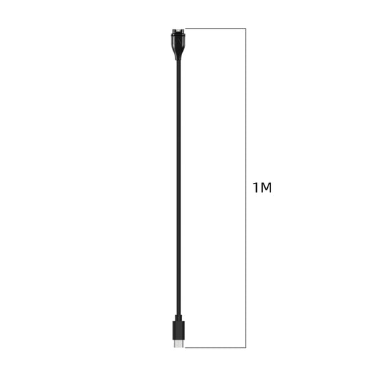 For Garmin Venu 3 Type-C Port 1m Smart Watch Charging Cable(Black) - Charger by buy2fix | Online Shopping UK | buy2fix