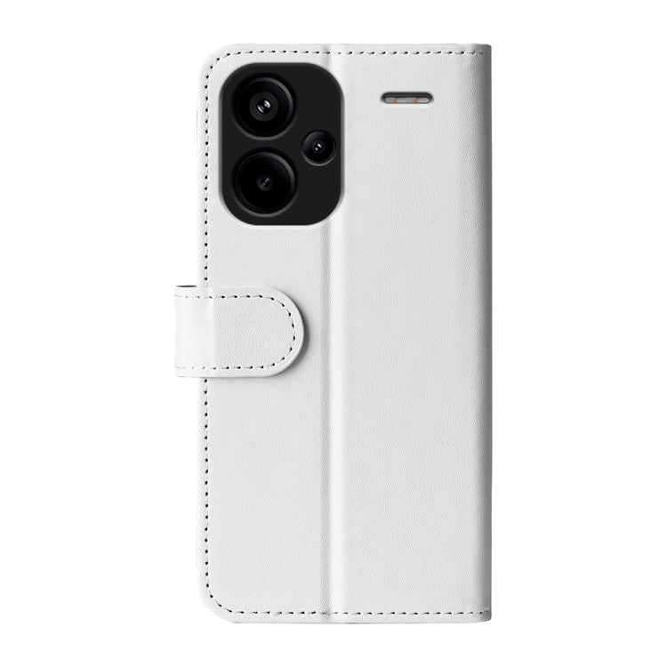 For Xiaomi Redmi Note 13 Pro+ R64 Texture Horizontal Flip Leather Phone Case(White) - Xiaomi Cases by buy2fix | Online Shopping UK | buy2fix