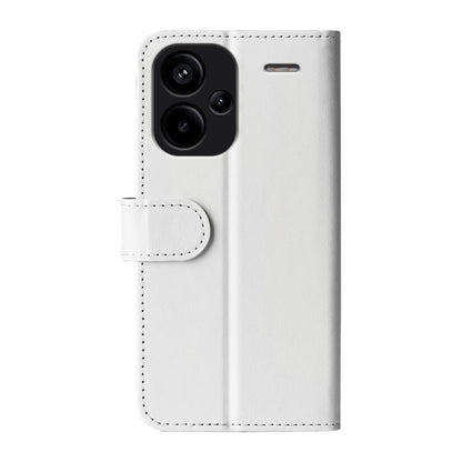 For Xiaomi Redmi Note 13 Pro+ R64 Texture Horizontal Flip Leather Phone Case(White) - Xiaomi Cases by buy2fix | Online Shopping UK | buy2fix