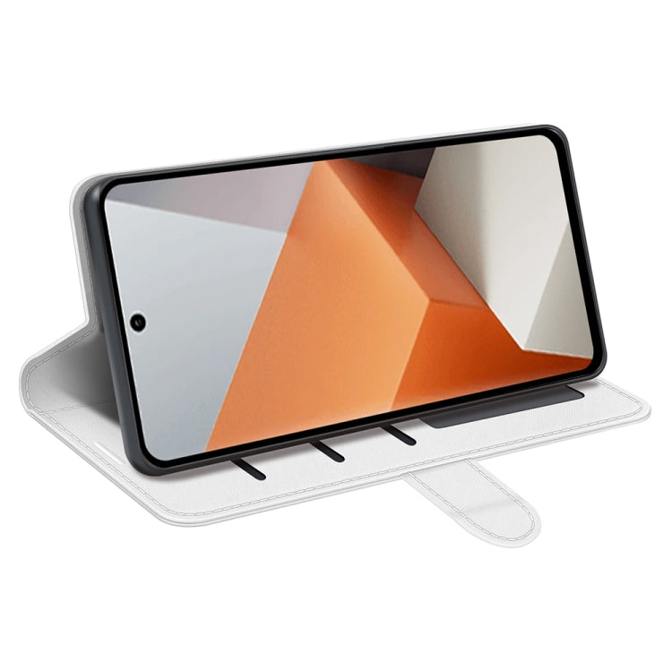 For Xiaomi Redmi Note 13 Pro+ R64 Texture Horizontal Flip Leather Phone Case(White) - Xiaomi Cases by buy2fix | Online Shopping UK | buy2fix