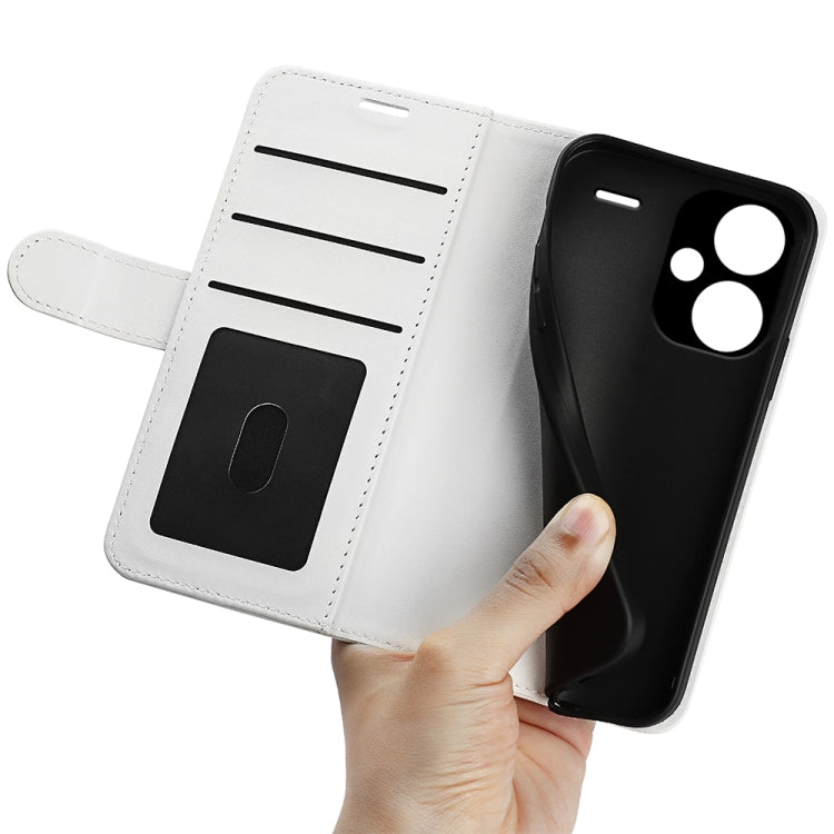 For Xiaomi Redmi Note 13 Pro+ R64 Texture Horizontal Flip Leather Phone Case(White) - Xiaomi Cases by buy2fix | Online Shopping UK | buy2fix