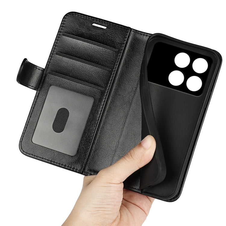 For Xiaomi Redmi K70 R64 Texture Horizontal Flip Leather Phone Case(Black) by buy2fix