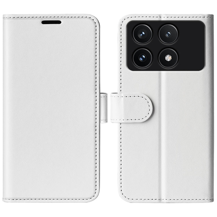 For Xiaomi Redmi K70 R64 Texture Horizontal Flip Leather Phone Case(White) by buy2fix
