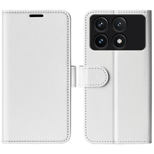 For Xiaomi Redmi K70 R64 Texture Horizontal Flip Leather Phone Case(White) by buy2fix
