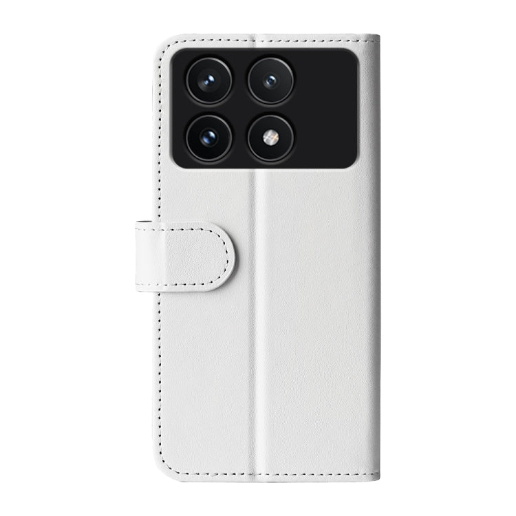 For Xiaomi Redmi K70 R64 Texture Horizontal Flip Leather Phone Case(White) by buy2fix