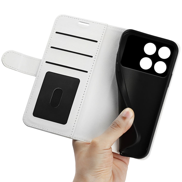 For Xiaomi Redmi K70 R64 Texture Horizontal Flip Leather Phone Case(White) by buy2fix