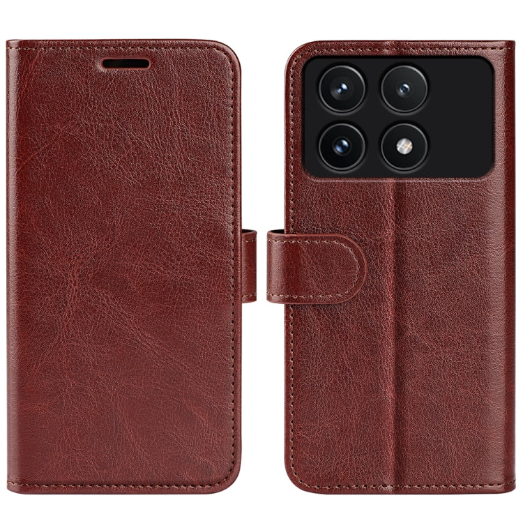 For Xiaomi Redmi K70 R64 Texture Horizontal Flip Leather Phone Case(Brown) by buy2fix