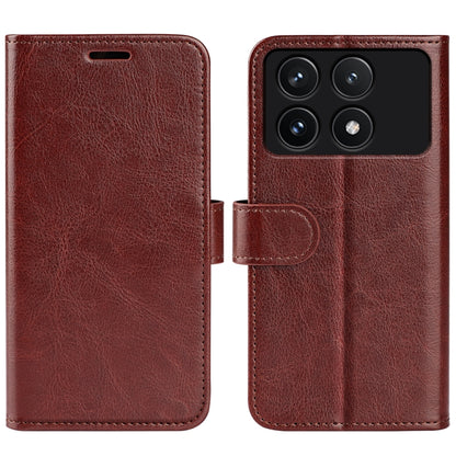 For Xiaomi Redmi K70 R64 Texture Horizontal Flip Leather Phone Case(Brown) by buy2fix
