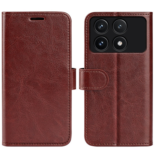 For Xiaomi Redmi K70 R64 Texture Horizontal Flip Leather Phone Case(Brown) by buy2fix