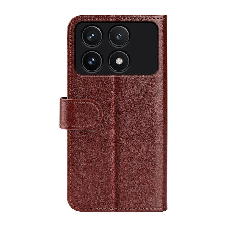 For Xiaomi Redmi K70 R64 Texture Horizontal Flip Leather Phone Case(Brown) by buy2fix