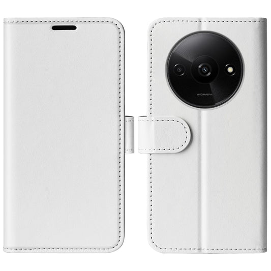 For Xiaomi Redmi Note 13 4G R64 Texture Horizontal Flip Leather Phone Case(White) - Xiaomi Cases by buy2fix | Online Shopping UK | buy2fix
