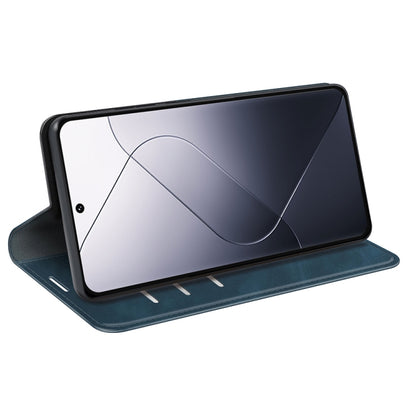 For Xiaomi 14 Retro-skin Magnetic Suction Leather Phone Case(Dark Blue) - Xiaomi Cases by buy2fix | Online Shopping UK | buy2fix