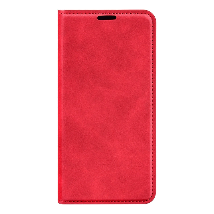 For Xiaomi Redmi 13C Retro-skin Magnetic Suction Leather Phone Case(Red) by buy2fix