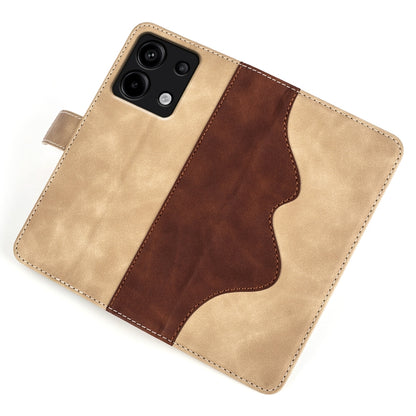 For Xiaomi Redmi Note 13 Pro 5G Stitching Horizontal Flip Leather Phone Case(Yellow) - Xiaomi Cases by buy2fix | Online Shopping UK | buy2fix