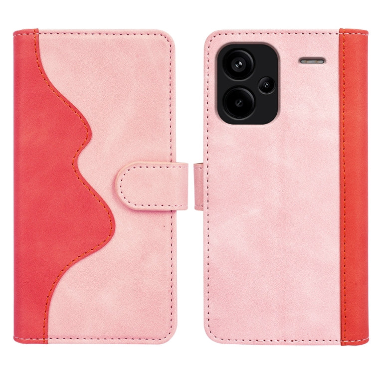 For Xiaomi Redmi Note 13 Pro+ Stitching Horizontal Flip Leather Phone Case(Red) - Xiaomi Cases by buy2fix | Online Shopping UK | buy2fix