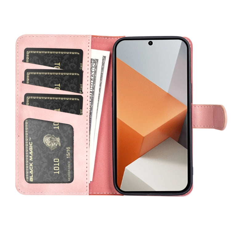 For Xiaomi Redmi Note 13 Pro+ Stitching Horizontal Flip Leather Phone Case(Red) - Xiaomi Cases by buy2fix | Online Shopping UK | buy2fix
