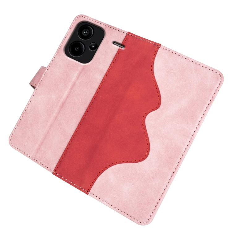 For Xiaomi Redmi Note 13 Pro+ Stitching Horizontal Flip Leather Phone Case(Red) - Xiaomi Cases by buy2fix | Online Shopping UK | buy2fix
