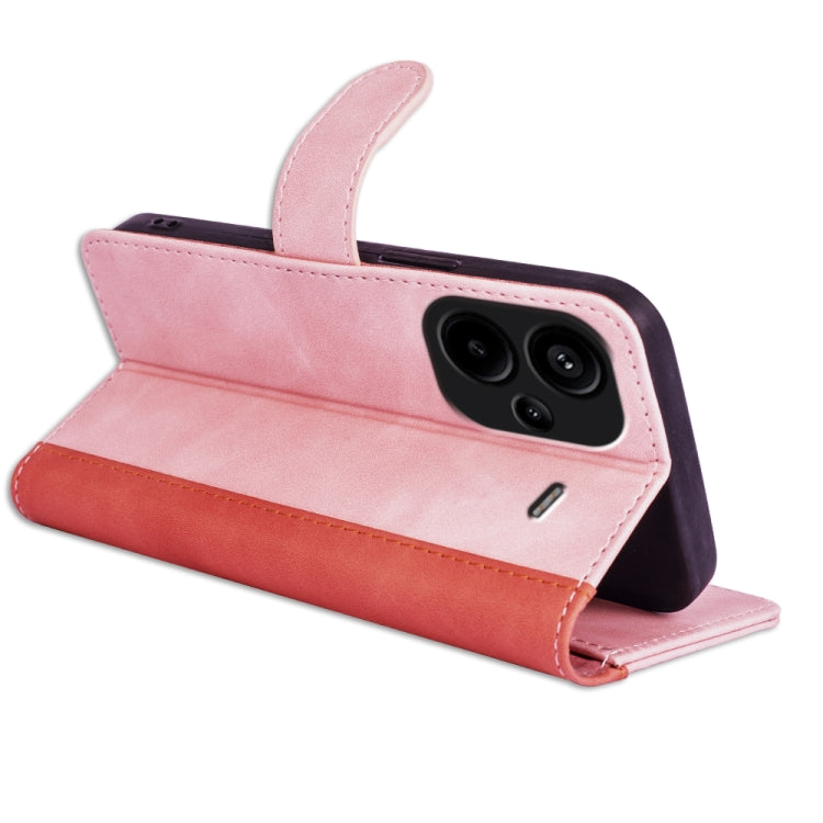 For Xiaomi Redmi Note 13 Pro+ Stitching Horizontal Flip Leather Phone Case(Red) - Xiaomi Cases by buy2fix | Online Shopping UK | buy2fix