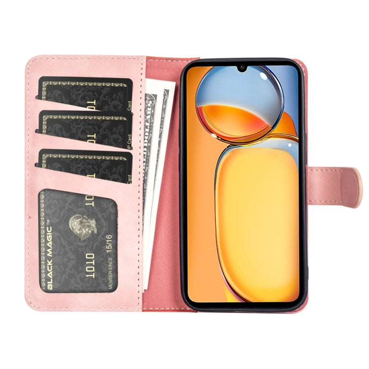 For Xiaomi Redmi 13C Stitching Horizontal Flip Leather Phone Case(Red) by buy2fix