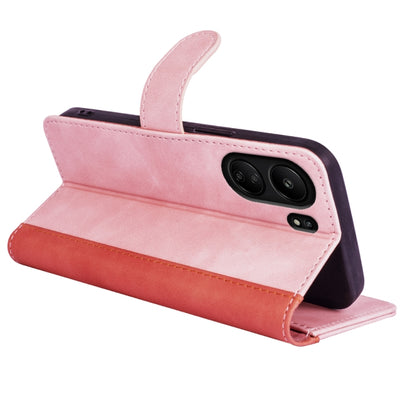 For Xiaomi Redmi 13C Stitching Horizontal Flip Leather Phone Case(Red) by buy2fix