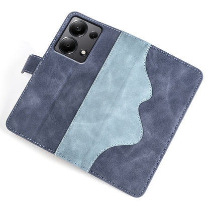 For Xiaomi Redmi Note 13 4G Stitching Horizontal Flip Leather Phone Case(Blue) - Xiaomi Cases by buy2fix | Online Shopping UK | buy2fix