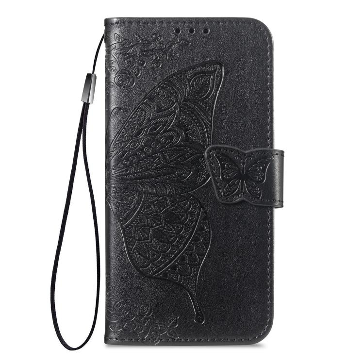 For iPhone Air Butterfly Love Flower Embossed Leather Phone Case(Black) - iPhone Air Cases by buy2fix | Online Shopping UK | buy2fix