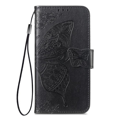 For iPhone Air Butterfly Love Flower Embossed Leather Phone Case(Black) - iPhone Air Cases by buy2fix | Online Shopping UK | buy2fix