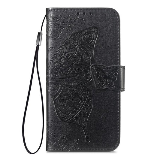 For iPhone Air Butterfly Love Flower Embossed Leather Phone Case(Black) - iPhone Air Cases by buy2fix | Online Shopping UK | buy2fix