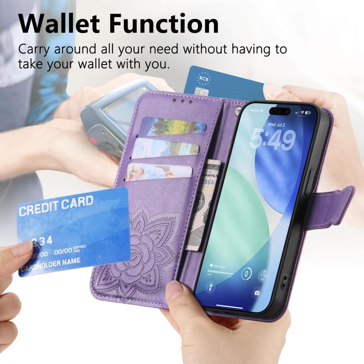 For iPhone Air Butterfly Love Flower Embossed Leather Phone Case(Lavender) - iPhone Air Cases by buy2fix | Online Shopping UK | buy2fix