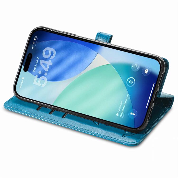 For iPhone Air Cat and Dog Embossed Leather Phone Case(Blue) - iPhone Air Cases by buy2fix | Online Shopping UK | buy2fix