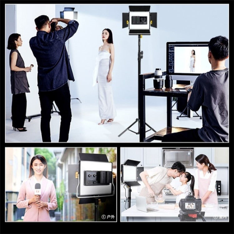 VLOGLITE W660S For Video Film Recording 3200-5600K Lighting LED Video Light with Tripod, Plug:EU Plug by VLOGLITE