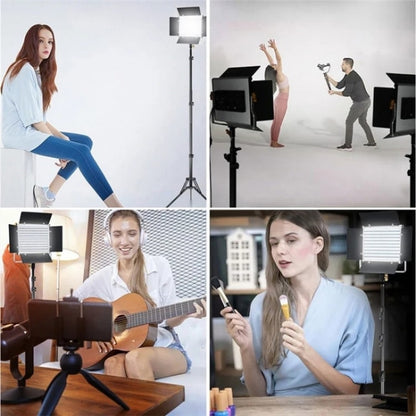 VLOGLITE W660S For Video Film Recording 3200-5600K Lighting LED Video Light with Tripod, Plug:EU Plug by VLOGLITE