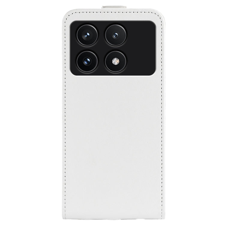 For Xiaomi Redmi K70 R64 Texture Single Vertical Flip Leather Phone Case(White) by buy2fix