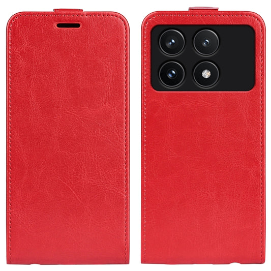 For Xiaomi Redmi K70 R64 Texture Single Vertical Flip Leather Phone Case(Red) by buy2fix
