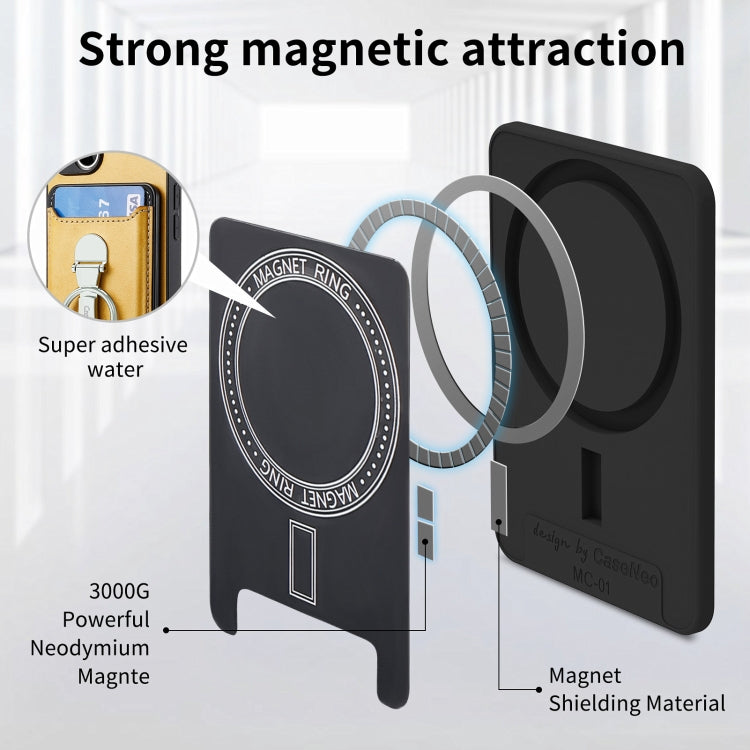 For iPhone 15 Pro Skin Feel Ring Holder Wallet Magnetic Phone Case(Yellow) - iPhone 15 Pro Cases by buy2fix | Online Shopping UK | buy2fix