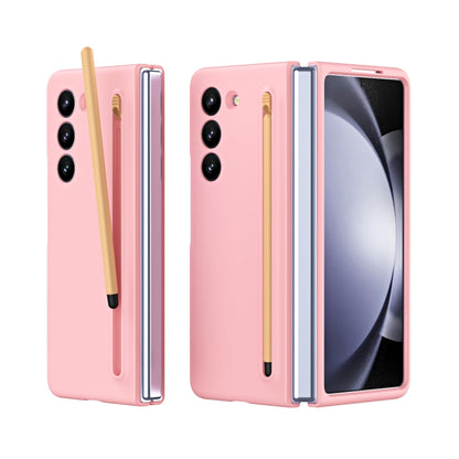 For Samsung Galaxy Z Fold5 5G Skinfeel Shockproof Phone Case, No Pen(Pink) - Galaxy Z Fold5 Cases by buy2fix | Online Shopping UK | buy2fix