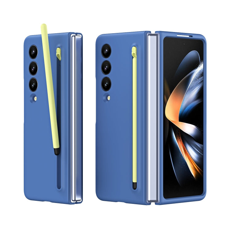 For Samsung Galaxy Z Fold4 Skinfeel Shockproof Phone Case, No Pen(Blue) - Galaxy Z Fold4 5G Cases by buy2fix | Online Shopping UK | buy2fix
