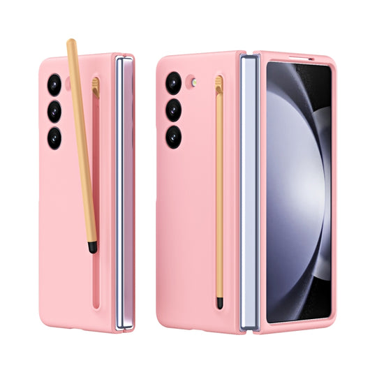 For Galaxy Z Fold6 Skinfeel Shockproof Phone Case, No Pen(Pink)