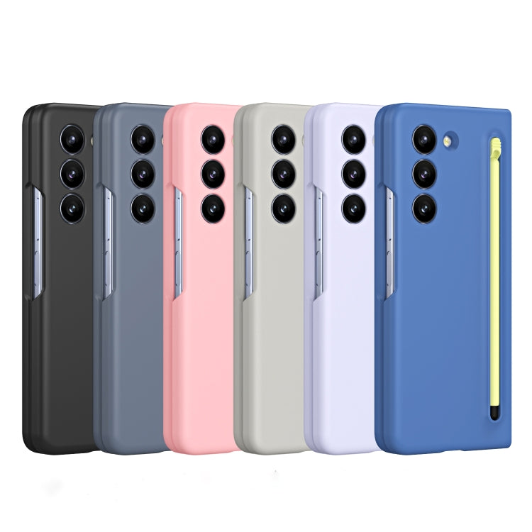 For Samsung Galaxy Z Fold5 5G Skinfeel Shockproof Phone Case, No Pen(Purple) - Galaxy Z Fold5 Cases by buy2fix | Online Shopping UK | buy2fix