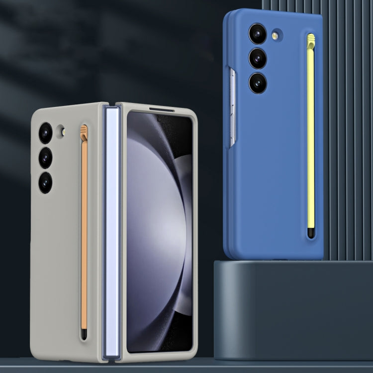 For Samsung Galaxy Z Fold5 5G Skinfeel Shockproof Phone Case, No Pen(Blue) - Galaxy Z Fold5 Cases by buy2fix | Online Shopping UK | buy2fix